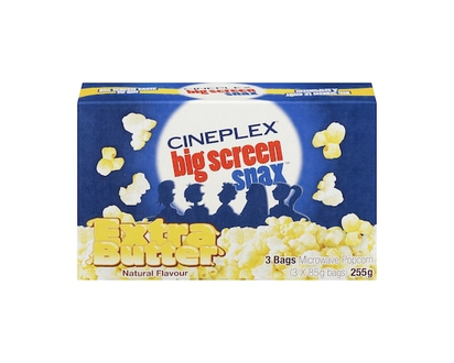 Cineplex Extra Butter Microwave Popcorn - 3 Pack - 255.0 G