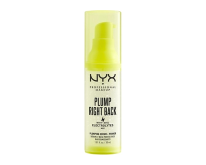 NYX Professional Makeup Plump Right Back Primer + Serum, Hydrating Vegan Formula, Smooths & Plumps Skin - 30 ML