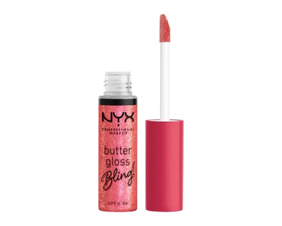 NYX Professional Makeup Butter Gloss Bling Lip Gloss, Non- Sticky Lip Gloss, High Shine, Universally Flattering - 8 ML