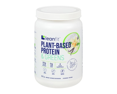 Leanfit Vanilla Bean Flavour Plant-Based Protein & Greens Drink Mix - 517.0 G