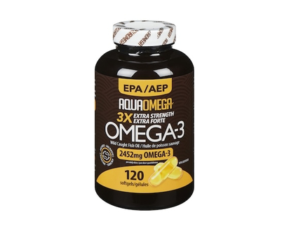 Aqua Omega Omega-3 Wild Caught Fish Oil Epa 3x Extra Strength - 120.0 EA