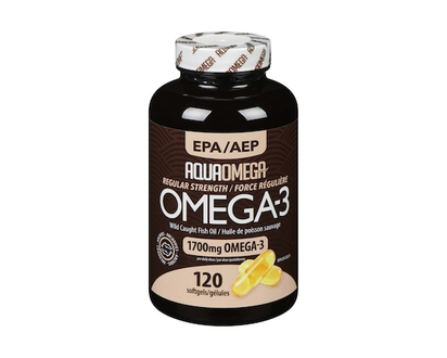 Aqua Omega Omega-3 Wild Caught Fish Oil Epa Regular Strength - 120.0 EA