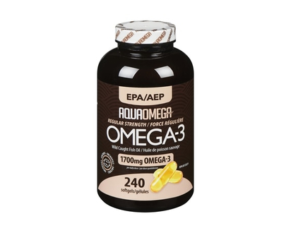Aqua Omega Omega-3 Wild Caught Fish Oil Regular Strength - 240.0 EA