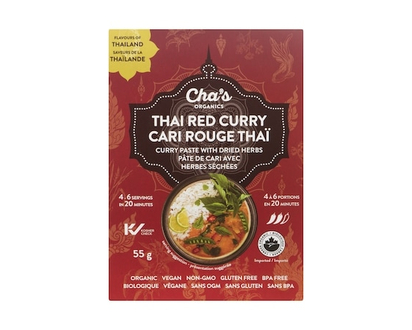 Cha's Organics Thai Red Curry Paste with Dried Herbs - 55.0 G
