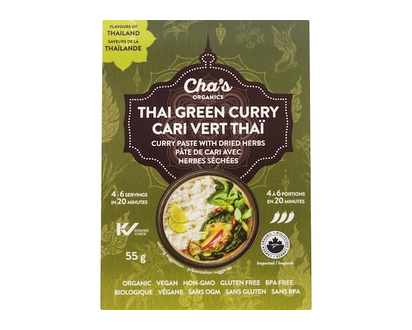 Cha's Organics Thai Green Curry Paste with Dried Herbs - 55.0 G