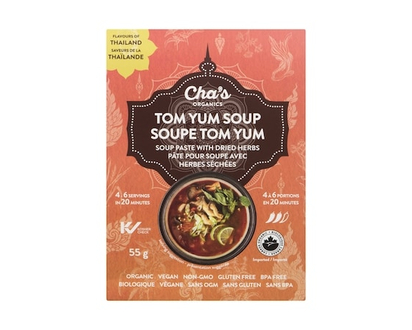 Cha's Organics Tom Yum Soup Paste with Dried Herbs - 55.0 G