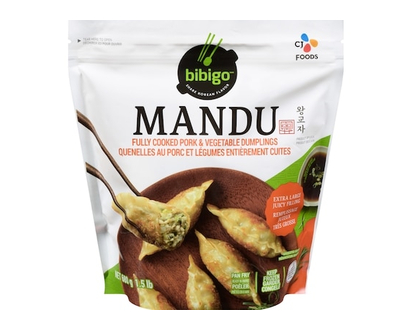 Bibigo Mandu Fully Cooked Pork & Vegetable Dumplings - 710.0 ML