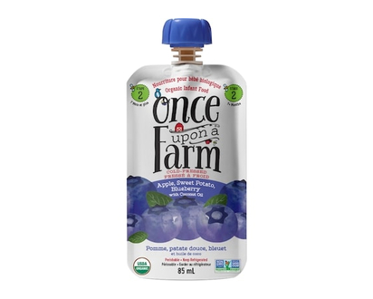Once Upon a Farm Apple, Sweet Potato, Blueberry with Coconut Oil - 85.0 ML