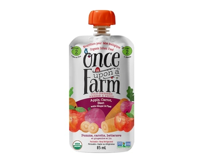 Once Upon a Farm Apple, Carrot, Beet with Ginger & Flax - 85.0 ML