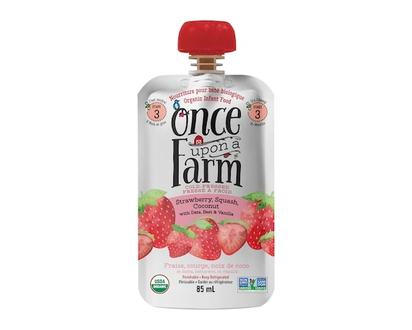 Once Upon a Farm Strawberry, Squash, Coconut with Date, Beet & Vanilla - 85.0 ML