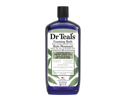 Dr. Teal's Foaming Bath With Pure Epsom Salt Cannabis Sativa Hemp Seed Oil With Essential Oil Blend - 1000 ML