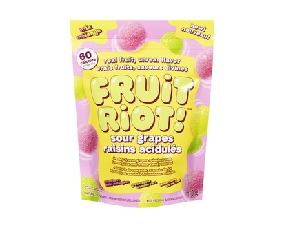 FRUIT RIOT! Sour Candy Mix Grapes - 170.0 G
