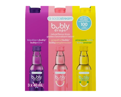 sodastream bubly Mûre Pamplemousse Ananas – Paquet De Trois - 1.0 EA