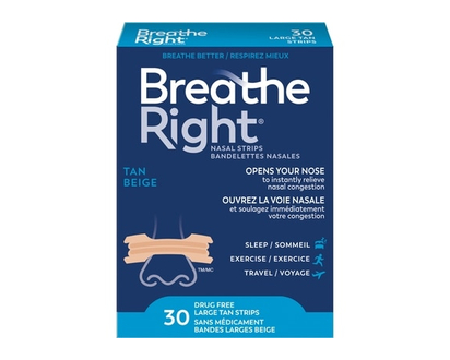 Breathe Right Tan Nasal Strips - 30.0 EA