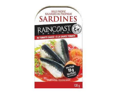 Raincoast Wild Pacific Sardines, Tomato Sauce - 120.0 G