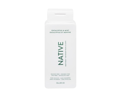 Native Natural Body Wash, Eucalyptus and Mint, Sulfate Free, Paraben Free - 532.0 ML