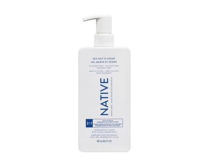 Native Full & Thick Sea Salt & Cedar 2-In-1 Shampoo, Sulfate & Paraben Free - 487.0 ML