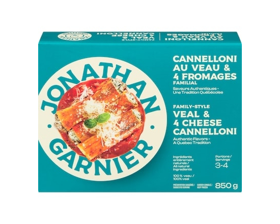Jonathan Garnier Cannelloni de veau et 4 fromages - 850.0 G