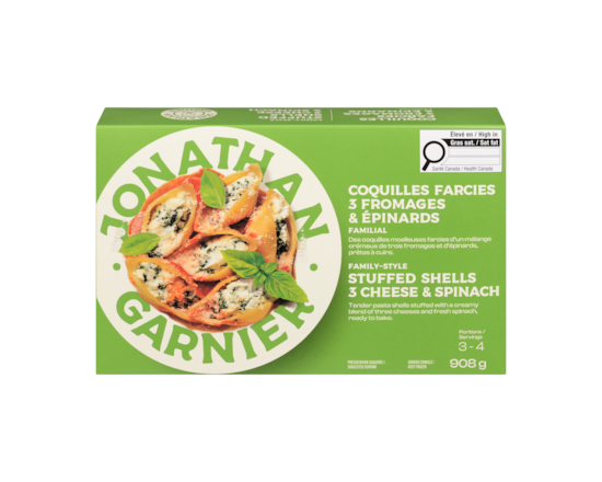 Jonathan Garnier Coquilles farcies 3 fromages et épinards - 908.0 G