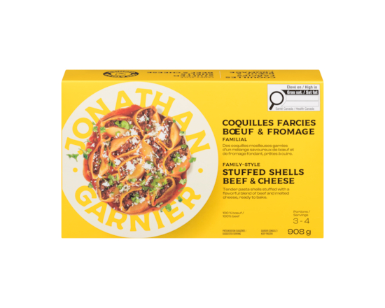Jonathan Garnier Coquilles farcies bœuf et fromage - 908.0 G