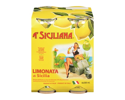 A'Siciliana Sparkling Soft Drink Sicily Lemon Soda - 330.0 ML