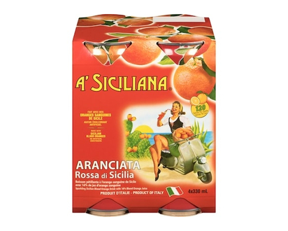 A'Siciliana Sparkling Soft Drink Sicily Blood Orange Soda - 330.0 ML