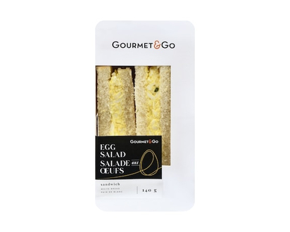 Gourmet & Go Sandwich Egg Salad White Bread - 140.0 G