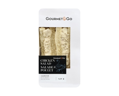 Gourmet & Go Sandwich Chicken Salad White Bread - 140.0 G