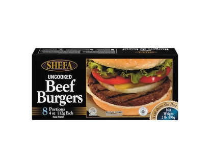 Shefa Kosher Burgers Beef 8 Portions - 896.0 G