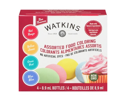J.R. Watkins Assorted Food Coloring 4 PackÂ - 1.0 EA