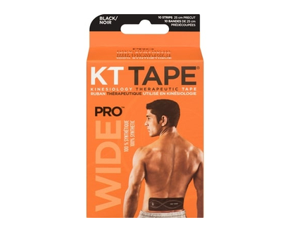 KT Tape Pro Kinesiology Therapeutic Tape Wide Black - 10.0 EA