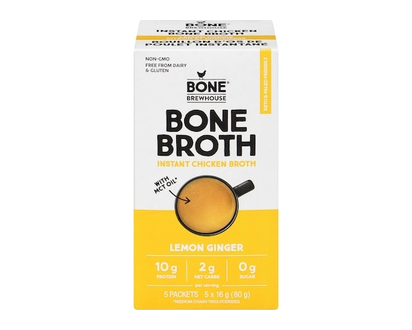 Bone Brewhouse Instant Chicken Bone Broth Lemon Ginger - 16.0 G