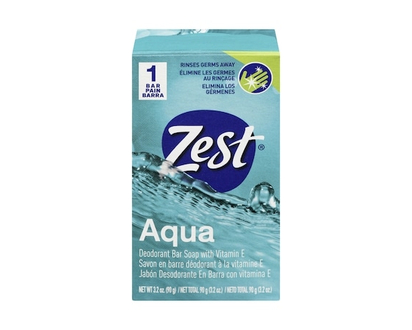 Zest Deodorant Bar Soap With Vitamin E Aqua - 90.0 G