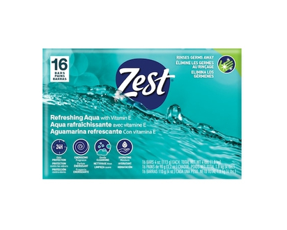 Zest Bar Soap, Aqua Impact Crème - 113.0 G