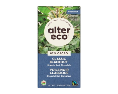 Alter Eco Organic Dark Chocolate Classic Blackout - 80.0 G