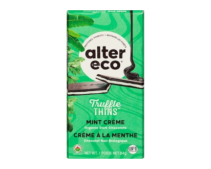 Alter Eco Truffle Thins Organic Dark Chocolate Mint Crème - 84.0 G