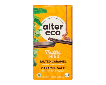 Alter Eco Truffle Thins Organic Dark Chocolate Salted Caramel - 84.0 G
