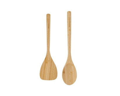 2pack Bamboo Tools, Spoon and Short Turner - 1.0 EA