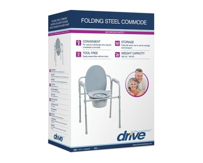 Drive Commode pliante en acier - 1 EA