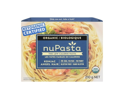 nuPasta NuPastales Pâtes Faible en Calories Biologique Konjac Angel Hair 210 g - 210.0 G
