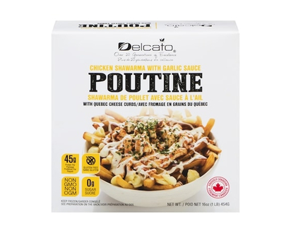 Delcato Poutine Chicken Shawarma With Garlic Sauce With Quebec Cheese Curds - 454.0 G