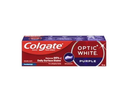 Colgate Optic White Anticavity Fluoride Toothpaste Fresh Mint Paste Purple - 90.0 ML