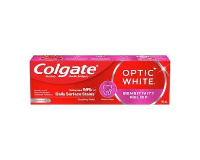 Colgate Optic White Sensitivity Relief Toothpaste, Gentle Mint - 90 ML