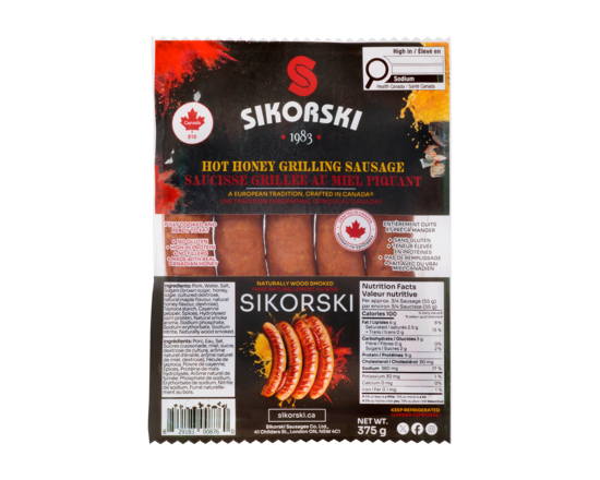 Grilling Sausage, Hot Honey - 375.0 G