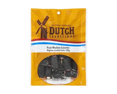 Dutch Traditions Fruit Rockies Licorice - 135.0 G