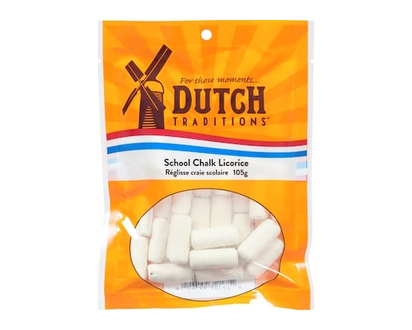 Dutch Traditions School Chalk Shaped Licorice With Mint Coating - 110.0 G