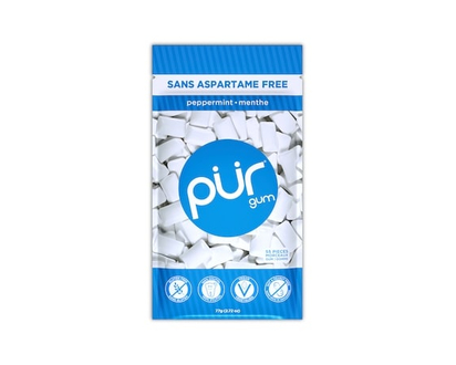 Pur Gum Aspartame Free Natural Peppermint Flavoured Gum - 80.0 G