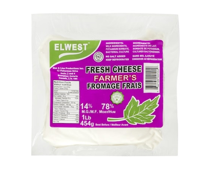 Elwest Fresh Cheese Farmer's 14% M.F. - 454.0 G