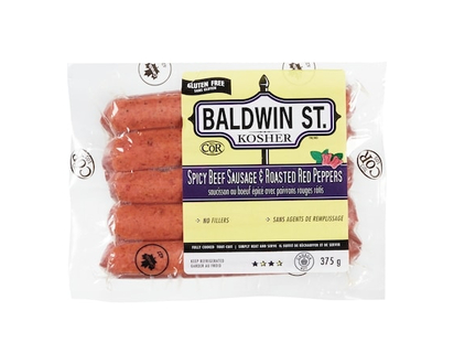 Baldwin St. Kosher Beef Sausage, Spicy - 375.0 G
