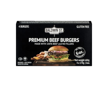 Baldwin St. Premium Beef Burgers - 680.0 G